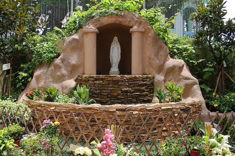 Grotto at Catholic Centre in the Kowloon area of Hong Kong. Grotto at Catholic Centre in the Kowloon area of Hong Kong.