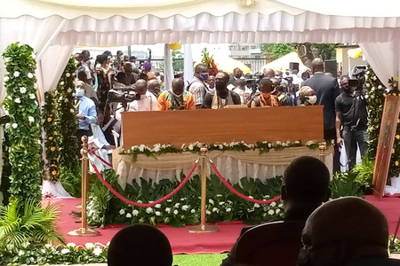 Prelates, priests, and families in Cameroon gather at the funeral for Cardinal Christian Wigyhan Tumi April 20, 2021 Prelates, priests, and families in Cameroon gather at the funeral for Cardinal Christian Wigyhan Tumi April 20, 2021