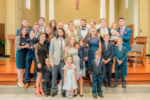 Catholic family of 16 are debt free. Catholic family of 16 are debt free.