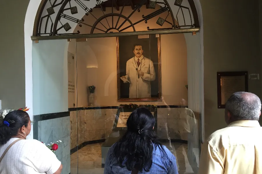 The tomb of José Gregorio Hernández is in the Church of Our Lady of Candelaria in Caracas, Venezuela. The tomb of José Gregorio Hernández is in the Church of Our Lady of Candelaria in Caracas, Venezuela.