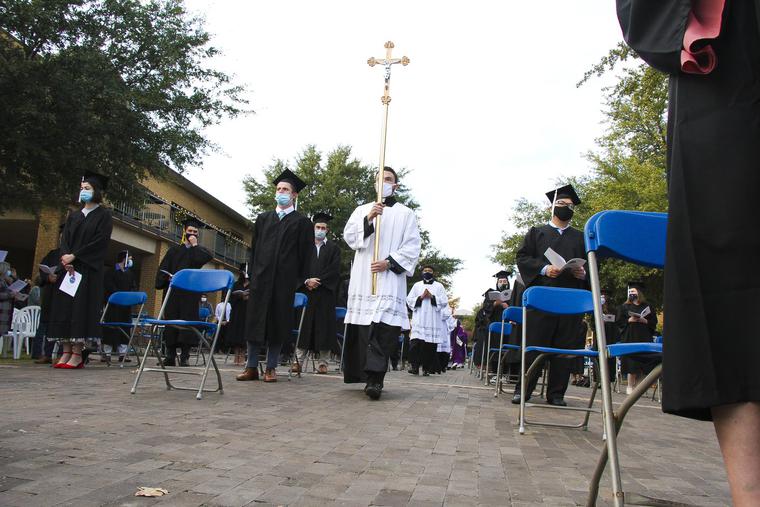Above, the University of Dallas postponed its baccalaureate Mass and graduation ceremony for 2020 graduates due to COVID-19 until Dec. 5-6, 2020. Above, the University of Dallas postponed its baccalaureate Mass and graduation ceremony for 2020 graduates due to COVID-19 until Dec. 5-6, 2020.