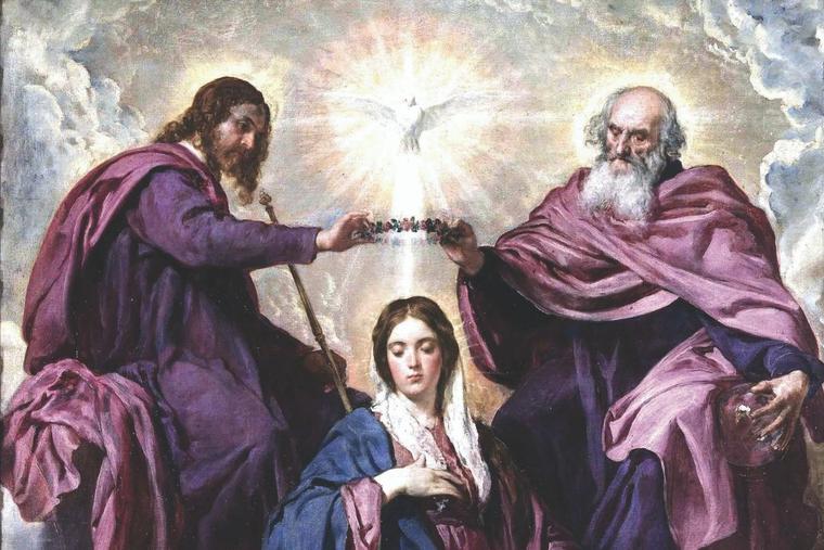 Diego Velázquez’s ‘Coronation of the Virgin,’ ca. 1635, reflects how the ‘Regina Caeli’ honors the Queen of Heaven. Diego Velázquez’s ‘Coronation of the Virgin,’ ca. 1635, reflects how the ‘Regina Caeli’ honors the Queen of Heaven.