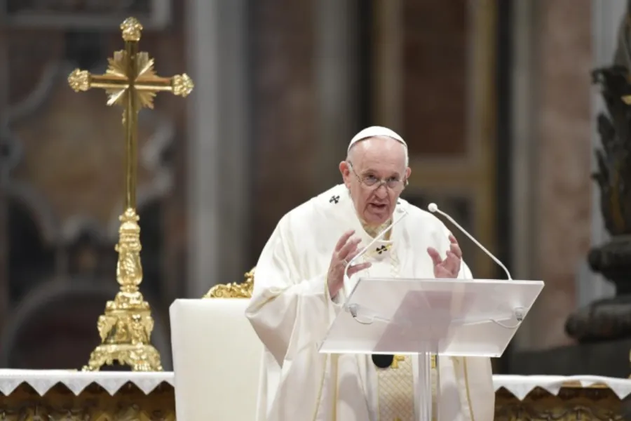 Pope Francis presides at an ordination Mass in St. Peter’s Basilica, April 25, 2021. Pope Francis presides at an ordination Mass in St. Peter’s Basilica, April 25, 2021.
