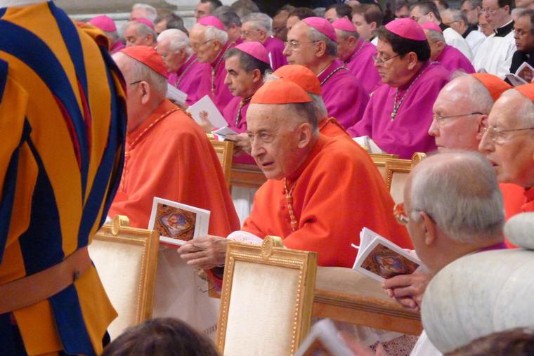 Cardinal Camillo Ruini kneels during Mass for the Feast of the Epiphany in St. Peter's Basilica. Cardinal Camillo Ruini kneels during Mass for the Feast of the Epiphany in St. Peter's Basilica.