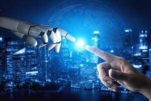 A third panel highlighted that AI so far lacks the quality of self-awareness. A third panel highlighted that AI so far lacks the quality of self-awareness.