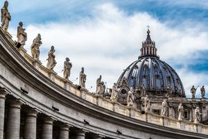 St. Peter's Basilica inside Vatican City. St. Peter's Basilica inside Vatican City.