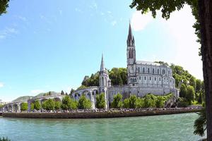 The shrine of Our Lady of Lourdes in Lourdes, France The shrine of Our Lady of Lourdes in Lourdes, France