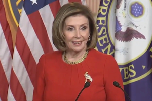 Speaker of the House Nancy Pelosi answers a question during a press conference on Capitol Hill from EWTN News Nightly reporter Erik Rosales. Speaker of the House Nancy Pelosi answers a question during a press conference on Capitol Hill from EWTN News Nightly reporter Erik Rosales.