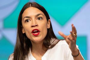 Rep. Alexandria Ocasio-Cortez addresses attendees at SXSW 2019. Rep. Alexandria Ocasio-Cortez addresses attendees at SXSW 2019.