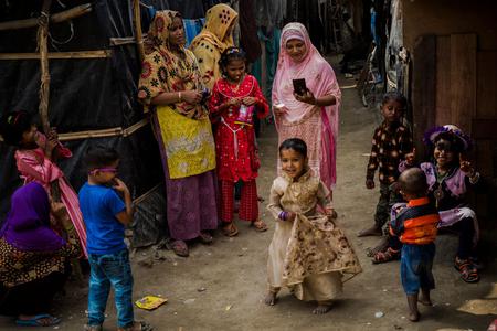 Rohingya Muslim refugees gather during the Eid al-Fitr holiday inside their temporary settlement on May 14, 2021 in New Delhi, India. A lockdown is in effect as COVID-19 cases have surged in India, causing a shortage of oxygen supplies across the country. Rohingya Muslim refugees gather during the Eid al-Fitr holiday inside their temporary settlement on May 14, 2021 in New Delhi, India. A lockdown is in effect as COVID-19 cases have surged in India, causing a shortage of oxygen supplies across the country.