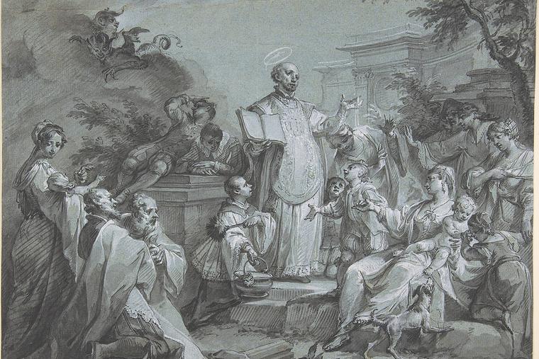 St. Ignatius of Loyola is shown preaching in this Johann Wolfgang Baumgartner painting. St. Ignatius of Loyola is shown preaching in this Johann Wolfgang Baumgartner painting.