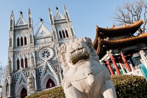 Catholic Church of the Saviour in Xicheng District, Beijing, China Catholic Church of the Saviour in Xicheng District, Beijing, China