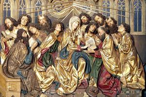 Wit Stolsz, “Coming of the Holy Spirit,” Altarpiece at St. Mary's Church, Krakow, Poland Wit Stolsz, “Coming of the Holy Spirit,” Altarpiece at St. Mary's Church, Krakow, Poland