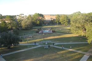 Landis Green is located in the center of the main campus of Florida State University. Landis Green is located in the center of the main campus of Florida State University.