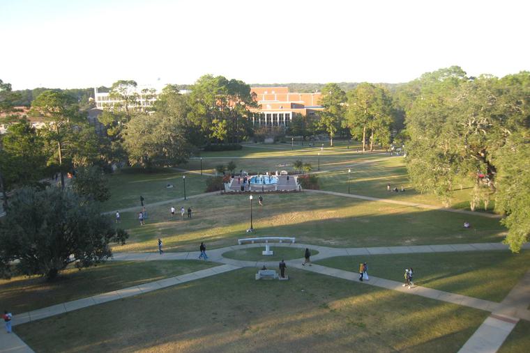 Landis Green is located in the center of the main campus of Florida State University. Landis Green is located in the center of the main campus of Florida State University.