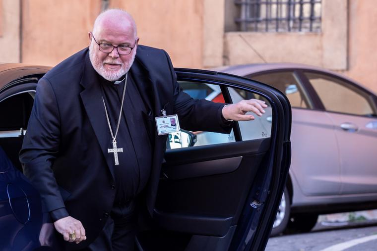 Cardinal Reinhard Marx arrives for the afternoon session of the Amazon Synod at the Vatican Oct. 8, 2019. Cardinal Reinhard Marx arrives for the afternoon session of the Amazon Synod at the Vatican Oct. 8, 2019.