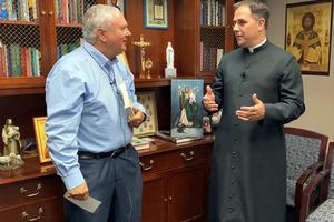Deacon Steve Greco (left) and Father Donald Calloway Deacon Steve Greco (left) and Father Donald Calloway