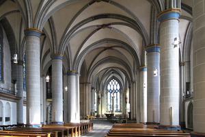 Main nave inside Essen Cathedral, Germany. Main nave inside Essen Cathedral, Germany.