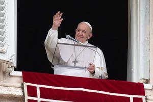 Pope Francis gives the Angelus address June 6, 2021. Pope Francis gives the Angelus address June 6, 2021.