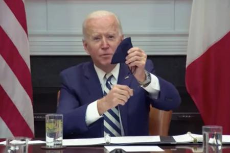 President Joe Biden reveals his rosary beads during a March 1 virtual meeting with Mexican President Andrés Manuel López Obrador. President Joe Biden reveals his rosary beads during a March 1 virtual meeting with Mexican President Andrés Manuel López Obrador.