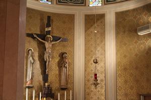 The sanctuary is seen at St. Joseph’s Catholic Church in Niagara, New York. The sanctuary is seen at St. Joseph’s Catholic Church in Niagara, New York.