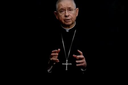 Archbishop José Gomez addresses his brother bishops June 16 at the livestreamed USCCB meeting. Archbishop José Gomez addresses his brother bishops June 16 at the livestreamed USCCB meeting.
