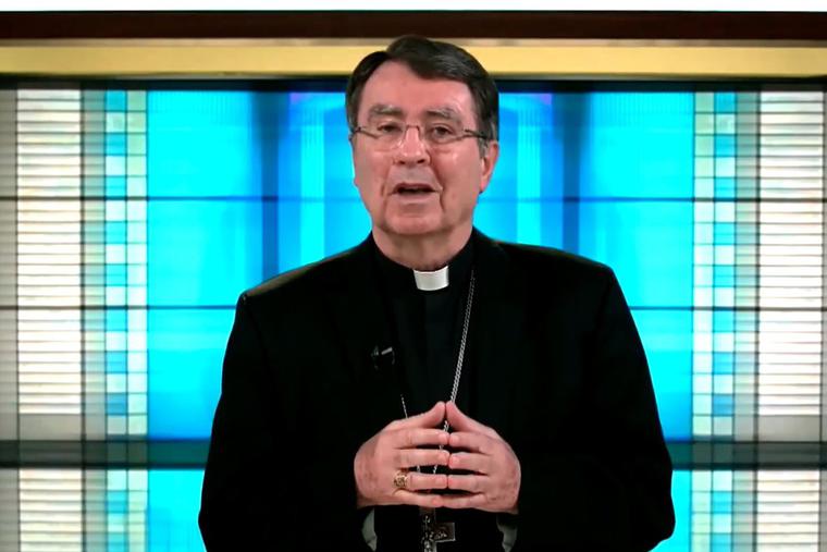 Archbishop Christophe Pierre, apostolic nuncio to the United States, addresses the USCCB's 2021 June assembly. Archbishop Christophe Pierre, apostolic nuncio to the United States, addresses the USCCB's 2021 June assembly.