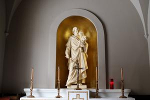 A St. Joseph statue is seen at St. John’s Seminary in Boston. A St. Joseph statue is seen at St. John’s Seminary in Boston.