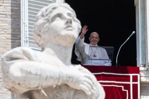 Pope Francis delivers his Angelus address on June 13. Pope Francis delivers his Angelus address on June 13.