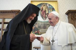 Pope Francis meets with Orthodox Metropolitan Emmanuel of Chalcedon on June 28. Pope Francis meets with Orthodox Metropolitan Emmanuel of Chalcedon on June 28.