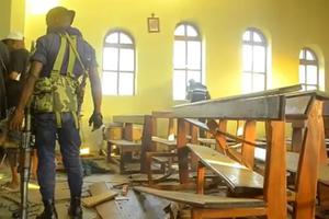 Aftermath of the explosion is seen inside Emmanuel-Butsili parish in Beni, Democratic Republic of Congo on June 27. Aftermath of the explosion is seen inside Emmanuel-Butsili parish in Beni, Democratic Republic of Congo on June 27.
