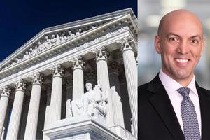 The U.S. Supreme Court Building (left) and legal adviser Eric Kniffin The U.S. Supreme Court Building (left) and legal adviser Eric Kniffin