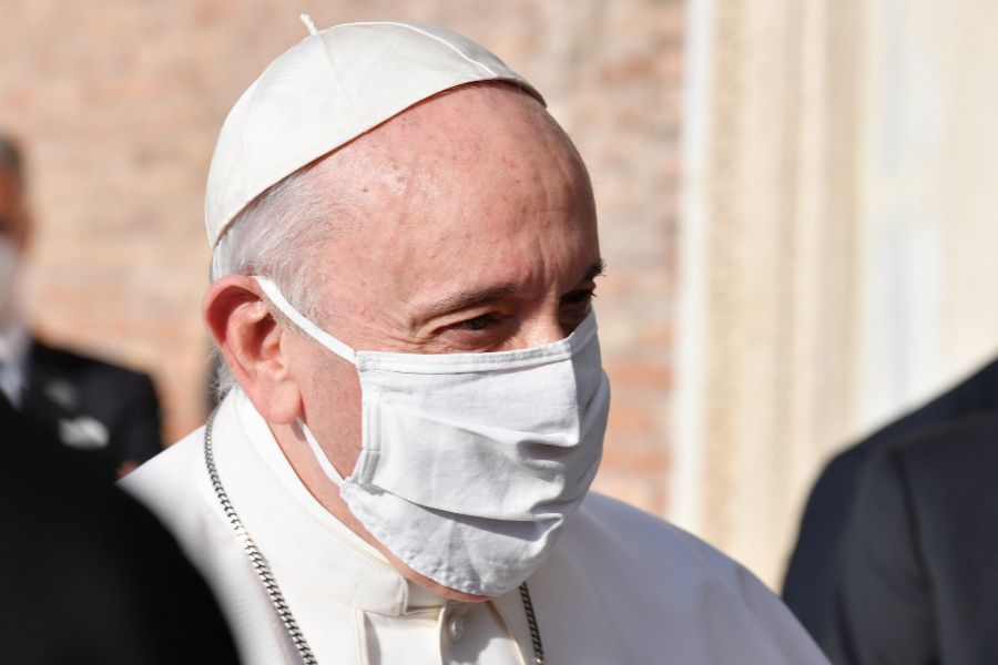 Pope Francis is shown above attending a prayer meeting for peace in Rome's Piazza del Campidoglio on Oct. 20, 2020. He underwent surgery yesterday, July 4. Pope Francis is shown above attending a prayer meeting for peace in Rome's Piazza del Campidoglio on Oct. 20, 2020. He underwent surgery yesterday, July 4.