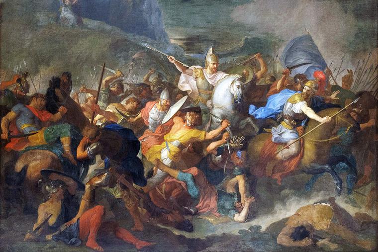 René-Antoine Houasse (c. 1645-1710), “Joshua Battles the Amalekites” René-Antoine Houasse (c. 1645-1710), “Joshua Battles the Amalekites”