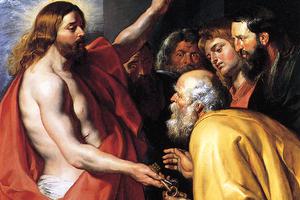 Peter Paul Rubens, “Christ Giving the Keys to St. Peter” (c. 1614) Peter Paul Rubens, “Christ Giving the Keys to St. Peter” (c. 1614)