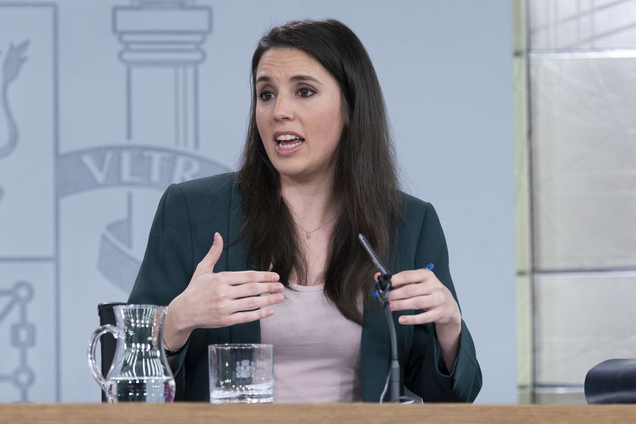 Spanish Equality Minister Irene Montero speaks after the Council of Ministers, March 3, 2020. Spanish Equality Minister Irene Montero speaks after the Council of Ministers, March 3, 2020.