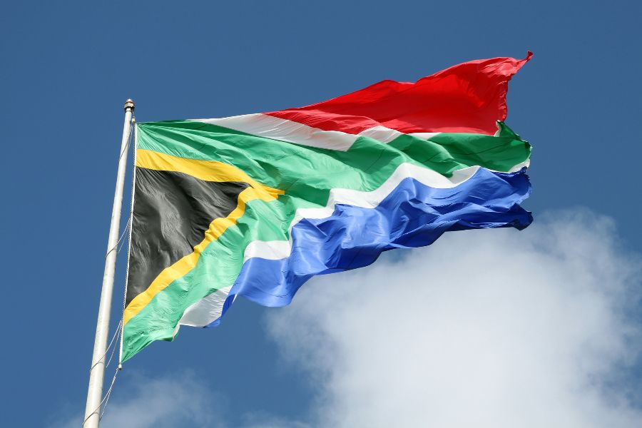 South African flag, Port Elizabeth, Eastern Cape, South Africa. South African flag, Port Elizabeth, Eastern Cape, South Africa.