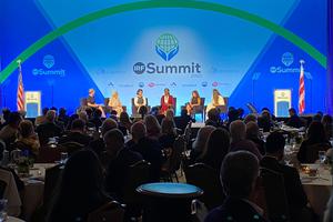 EWTN anchor Tracy Sabol moderates a panel discussion at the International Religious Freedom Summit in Washington on July 15. EWTN anchor Tracy Sabol moderates a panel discussion at the International Religious Freedom Summit in Washington on July 15.
