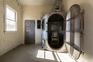 The gas chamber at the Wyoming Frontier Prison on July 18, 2012 in Rawlins, Wyoming The gas chamber at the Wyoming Frontier Prison on July 18, 2012 in Rawlins, Wyoming