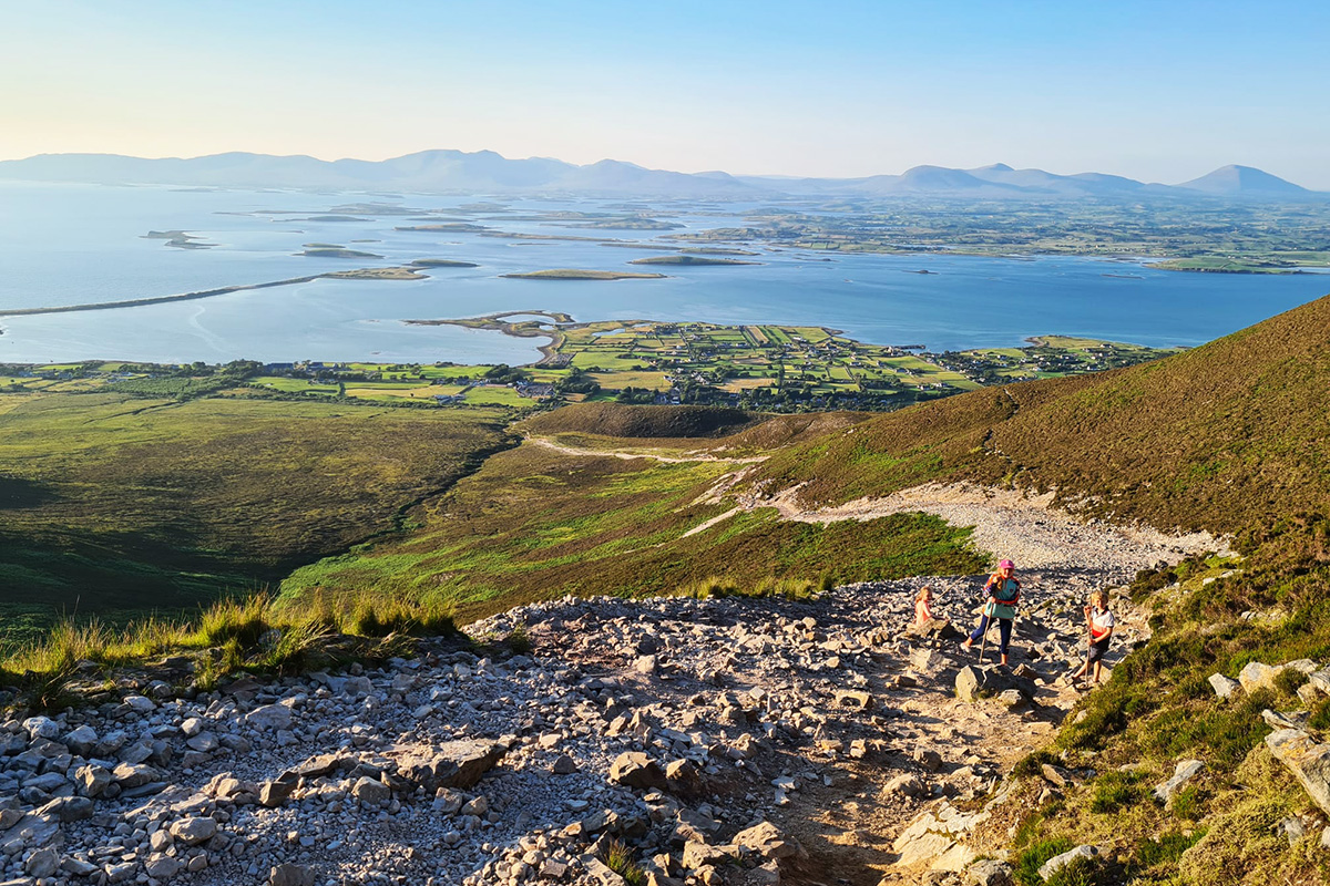 The view Across Clew Bay from Croagh Patrick