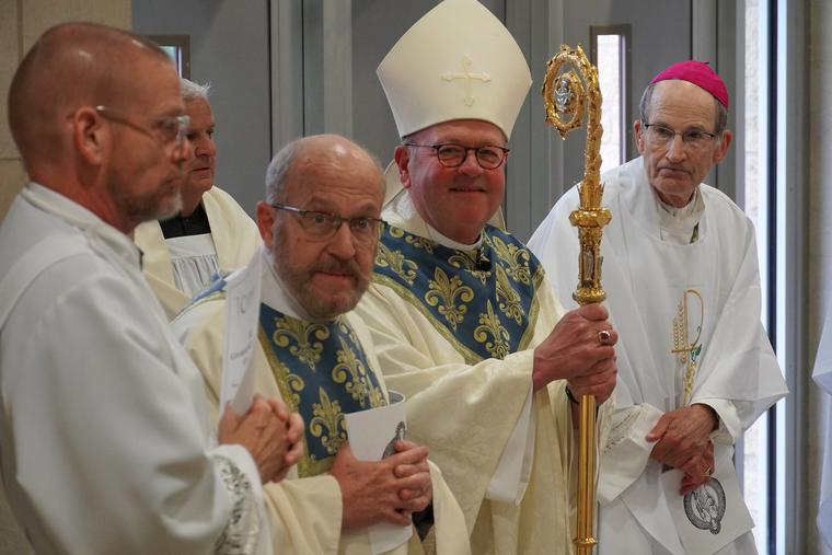 L to R: Deacon Patrick Lappert, a medical doctor who serves as the Courage chaplain, Bishop Carl Kemme and Bishop John LeVoir L to R: Deacon Patrick Lappert, a medical doctor who serves as the Courage chaplain, Bishop Carl Kemme and Bishop John LeVoir