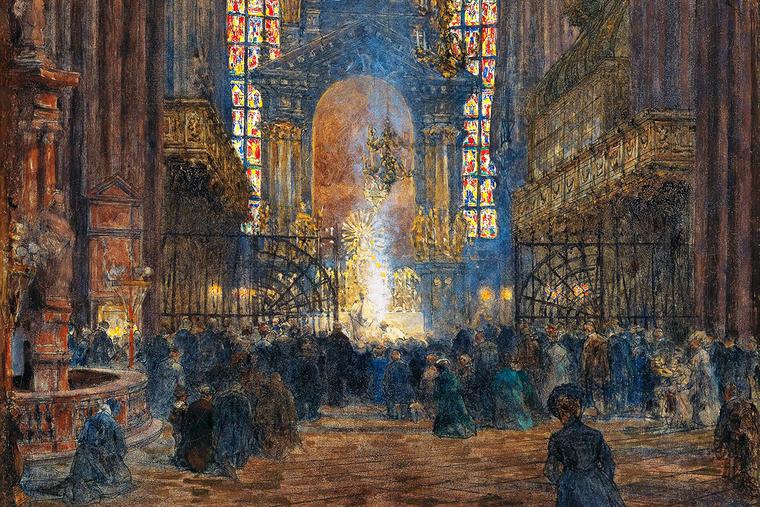 Jindřich Tomec (1863–1928), “Mass at St. Stephen’s Cathedral” Jindřich Tomec (1863–1928), “Mass at St. Stephen’s Cathedral”