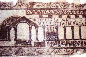 “Mother Church” is architecturally represented in a mosaic of a 5th-century chapel floor “Mother Church” is architecturally represented in a mosaic of a 5th-century chapel floor