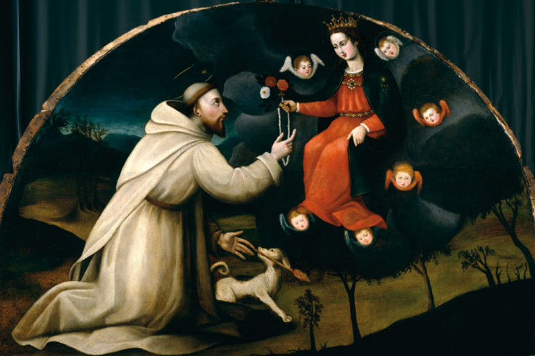 Saint Dominic Receives the Rosary. Saint Dominic Receives the Rosary.