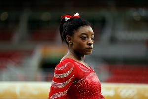 Simone Biles at the Rio 2016 Summer Olympic Games artistic gymnastics. Simone Biles at the Rio 2016 Summer Olympic Games artistic gymnastics.