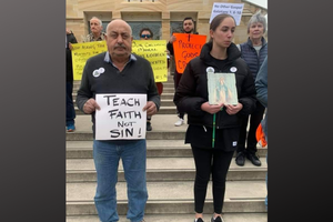 Protest was on May 30 at Parramatta's St. Patrick's Cathedral. Protest was on May 30 at Parramatta's St. Patrick's Cathedral.