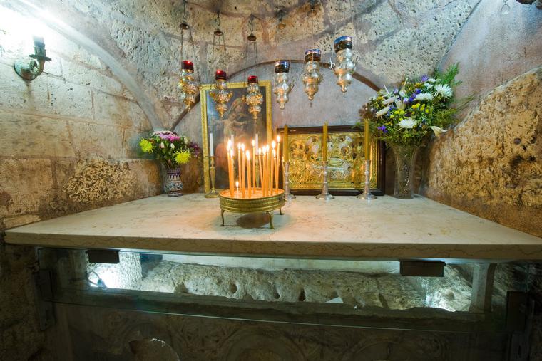 Mary’s Tomb in Jerusalem is a popular pilgrimage site. Mary’s Tomb in Jerusalem is a popular pilgrimage site.