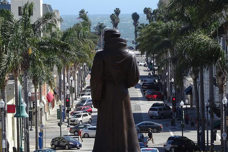 St. Junipero Serra statue that once stood in front of Ventura's from City Hall. St. Junipero Serra statue that once stood in front of Ventura's from City Hall.