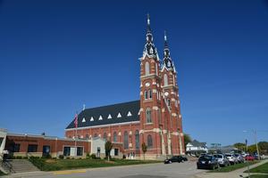 The Basilica of St. Francis Xavier is a beacon of faith among Dyersville, Iowa, cornfields. The Basilica of St. Francis Xavier is a beacon of faith among Dyersville, Iowa, cornfields.