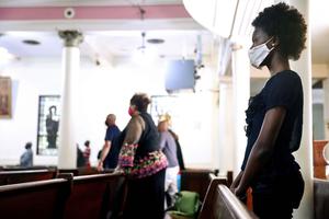 Parishioners attend Sunday Mass at St. Augustine Catholic Church on August 15, 2021 in New Orleans, Louisiana. Parishioners wore face coverings during Mass inside the historic church which is recognized as the oldest Black Catholic parish in the country. Hospitalizations in the state for COVID-19 passed another record August 13th to 2,907 patients, the last date for which data is available. Parishioners attend Sunday Mass at St. Augustine Catholic Church on August 15, 2021 in New Orleans, Louisiana. Parishioners wore face coverings during Mass inside the historic church which is recognized as the oldest Black Catholic parish in the country. Hospitalizations in the state for COVID-19 passed another record August 13th to 2,907 patients, the last date for which data is available.